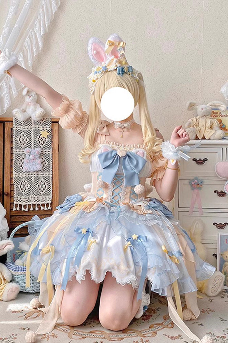 Blue Hanayome Bowknot Sweet Princess Lolita Dress
