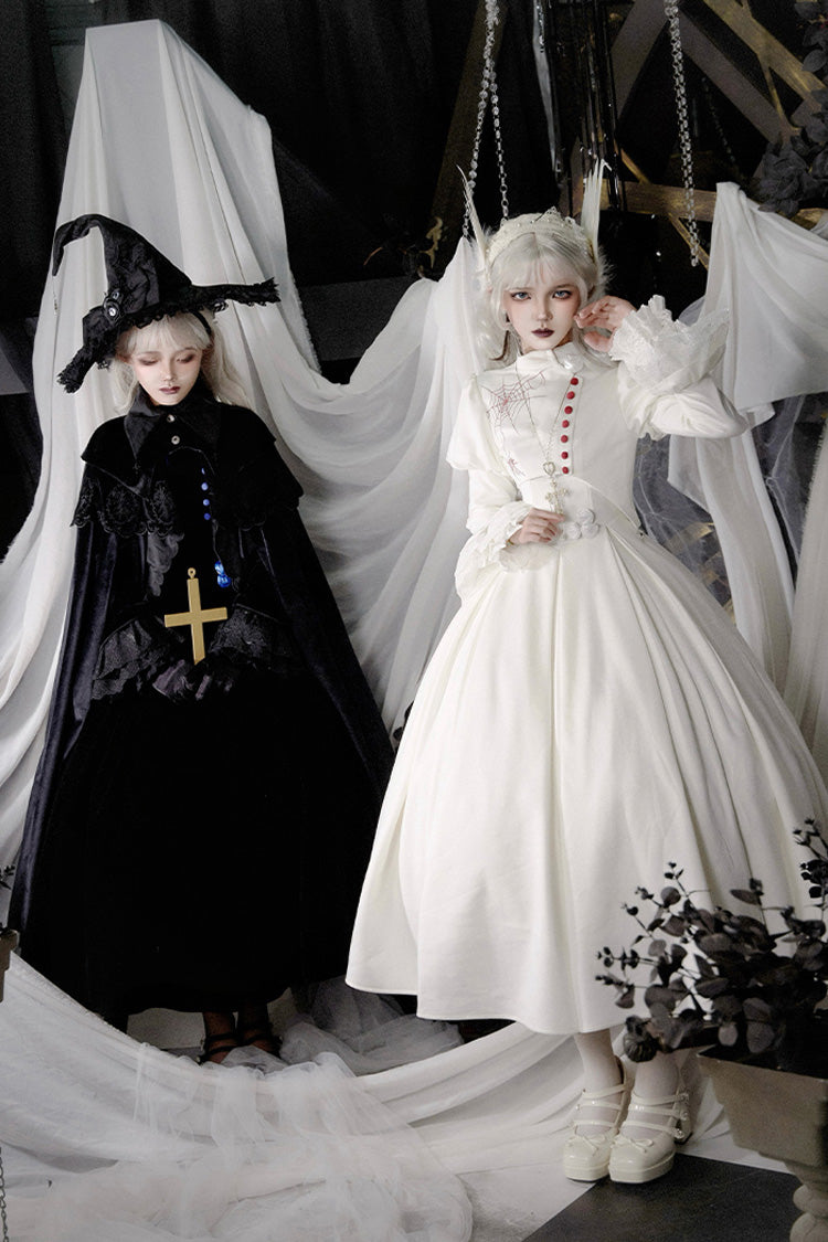Night Poems Embroidery Fishbone Gothic Lolita Corset Dress 2 Colors