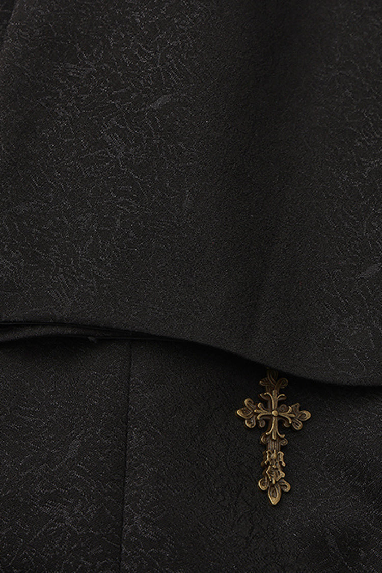 Black The Eternal Sea of Hope Long Sleeves Ouji Fashion Vintage Elegant Prince Lolita Long Coat
