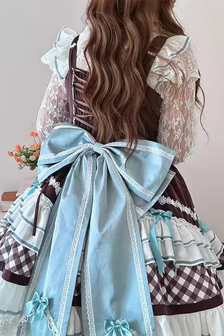 Beating Heart Sleeveless Print Ruffle Bowknot Lace Sweet Lolita Dress 3 Colors