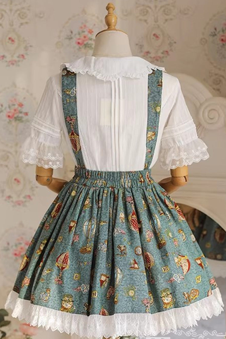 Mechanical Balloon Printed Bow Lace Sweet Lolita Jsk Dress 2 Colors