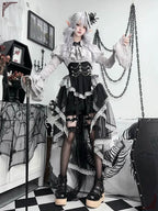 Dark Gothic Punk Classic Lolita Dress Outfit Halloween Costume Cosplay Skirt