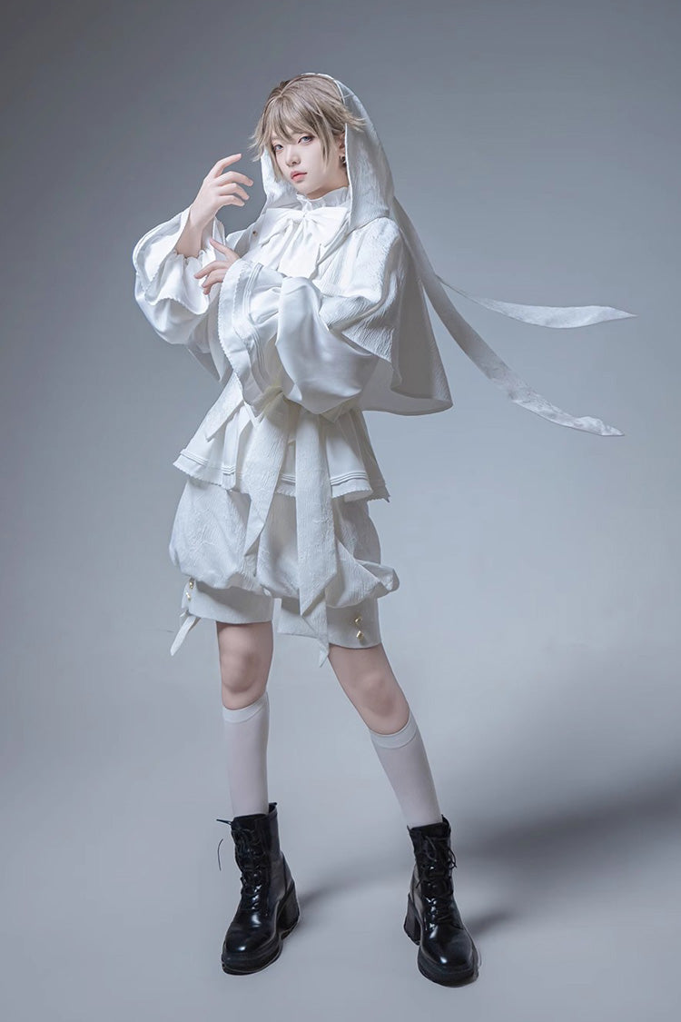 White Rabbit Hunting White Moonlight Edition Vintage Ouji Fashion Lolita Shorts