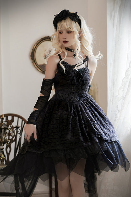Dry Rose Fabric Irregular Hem Sweet Lolita JSK Dress