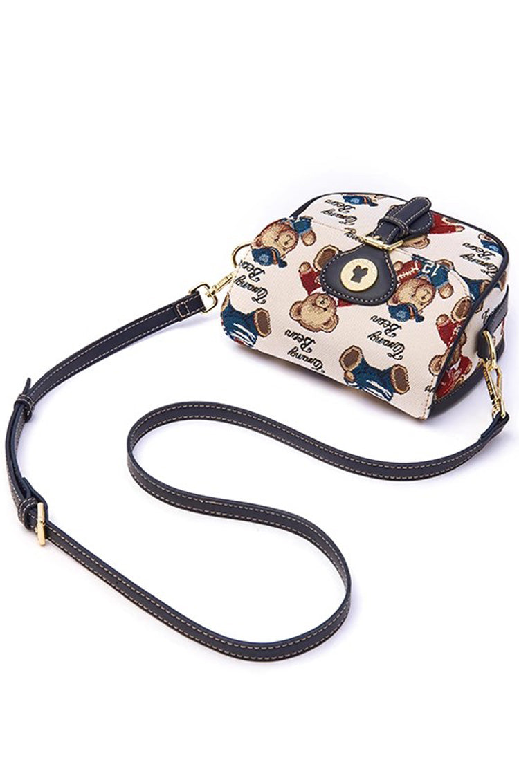 Cartoon Bear Print Sweet Lolita Crossbody Bag 3 Colors