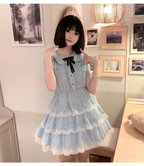 Sweet Lolita Doll Collar Pink Small Fly Sleeve Lace Edge Cake Princess Light Lolita Dress