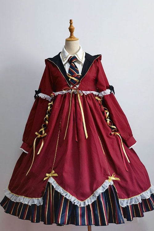 Magic Academy Witch Alchemy Long Sleeves Gothic Lolita OP Dress 4 Colors