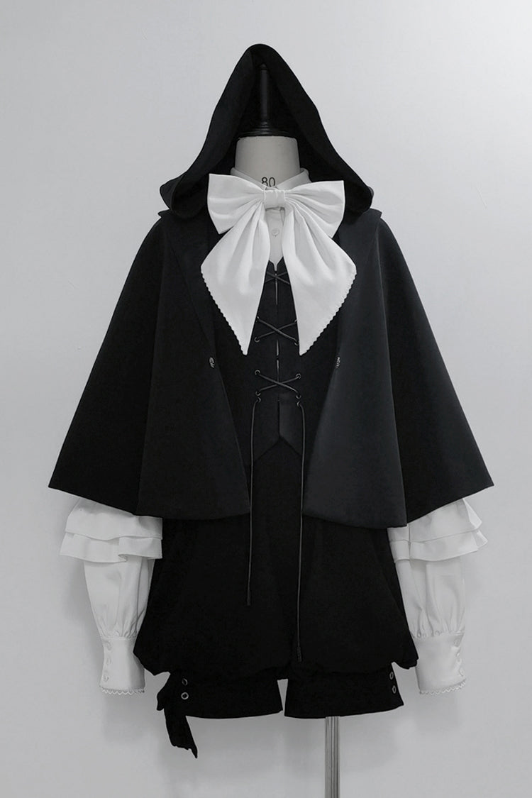 Black Rabbit Feather Phantom Gothic Prince Handsome Ouji Lolita Vest