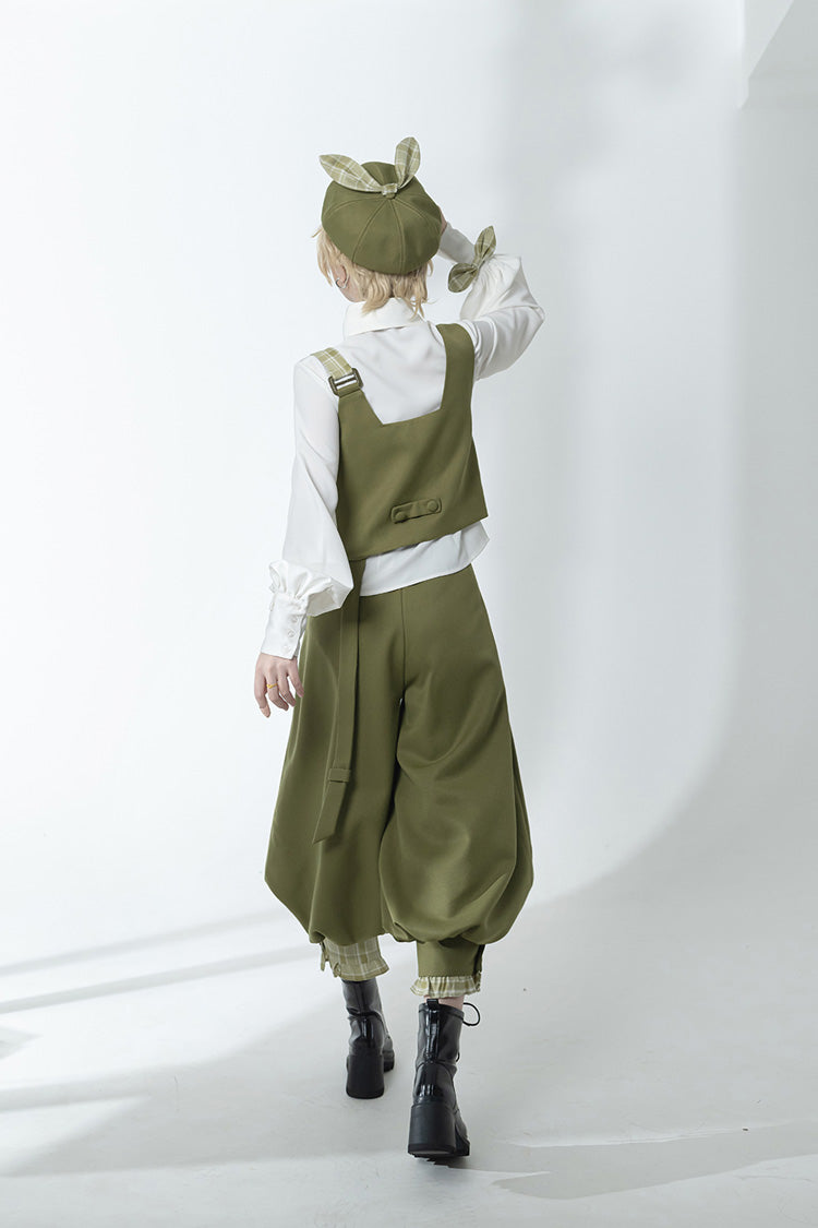 Matcha Green Cute and Handsome Secret Morning Post Series Ouji Lolita Vest