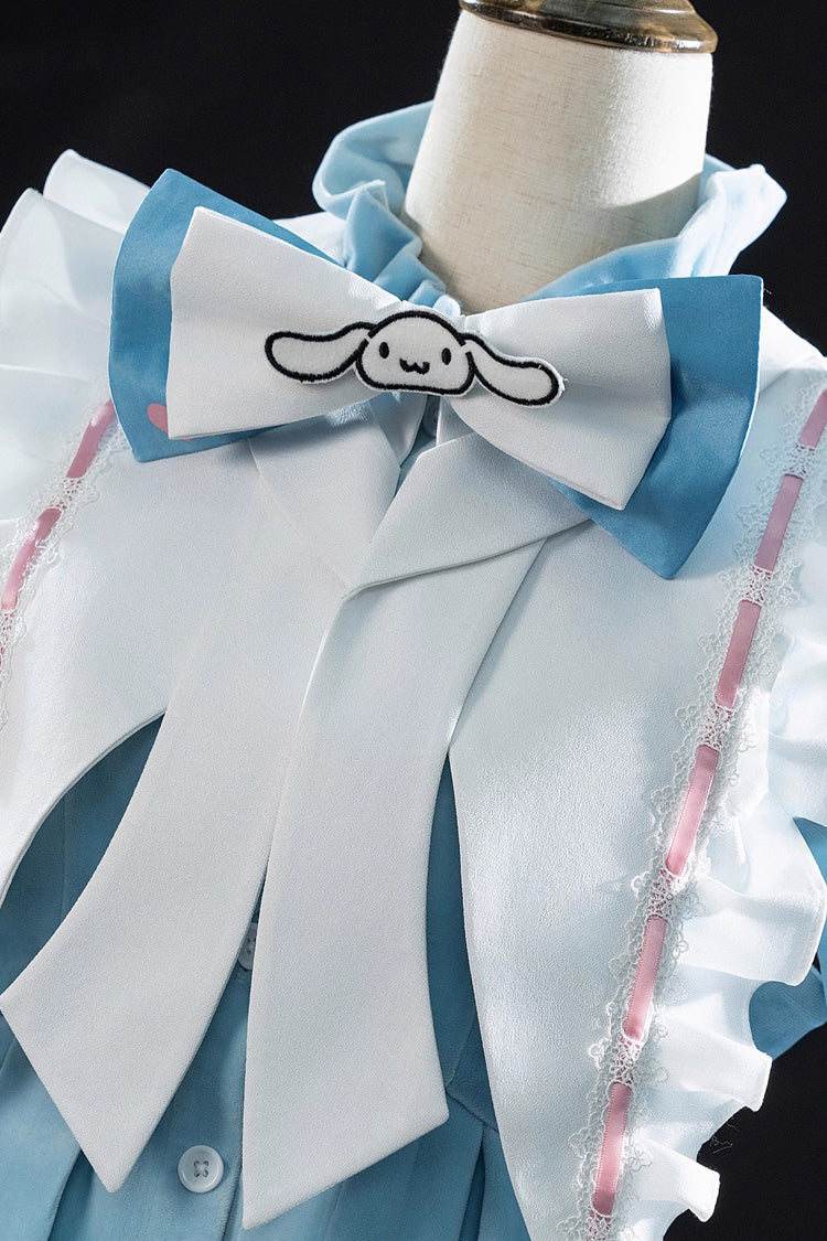 Blue Identity V Long Sleeves Ruffle Bowknot Sweet Prince Ouji Lolita Set