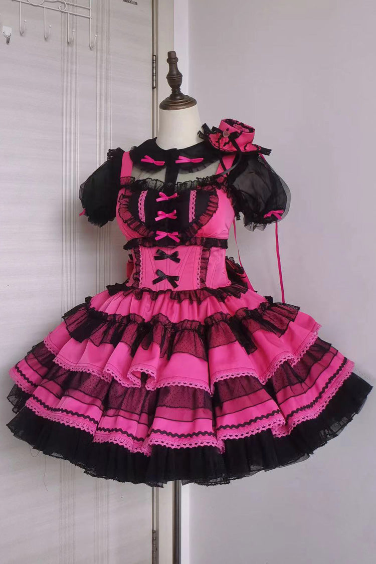 Pray for Dopamine Multi-layer Ruffle Lace Sweet Lolita Jsk Dress 5 Colors