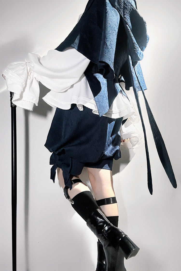 Blue Rabbit Hunt Bowknot Vintage Prince Ouji Lolita Shorts