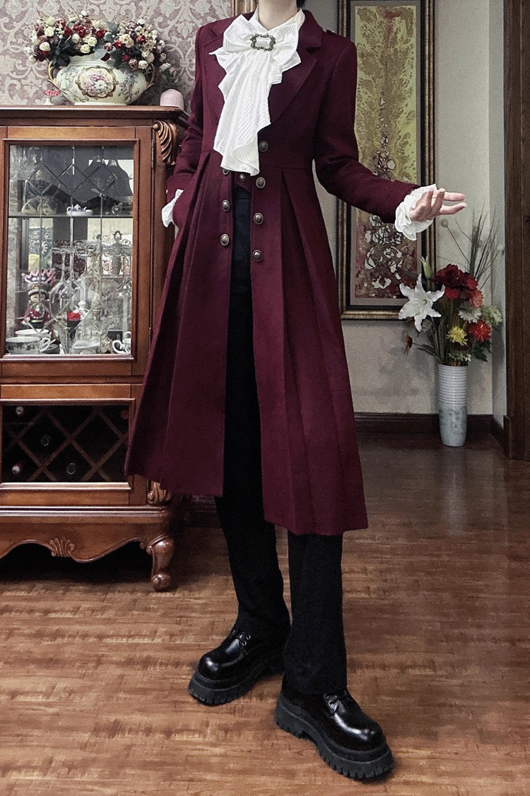 Paranoid's Punishment  Wool Long Sleeves Slim Gothic Lolita Trench Coat 4 Colors