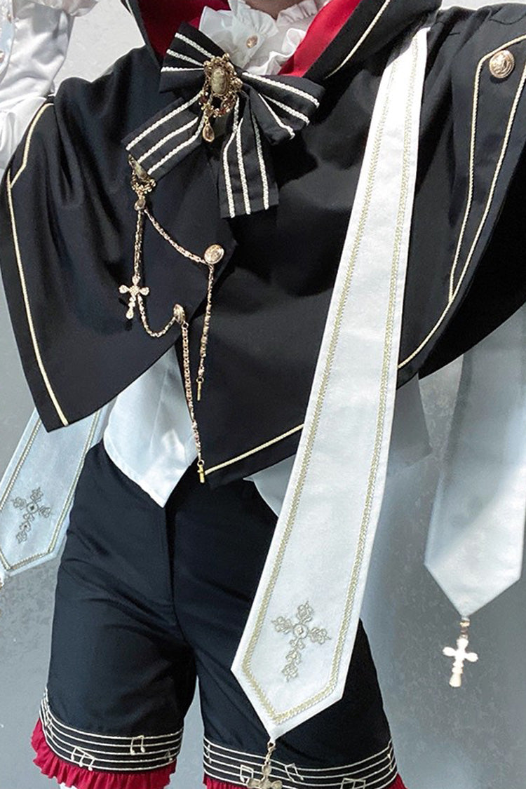 Black The Choir of The Church Ouji Fashion Gothic Prince Lolita Set (Older Brother Version)