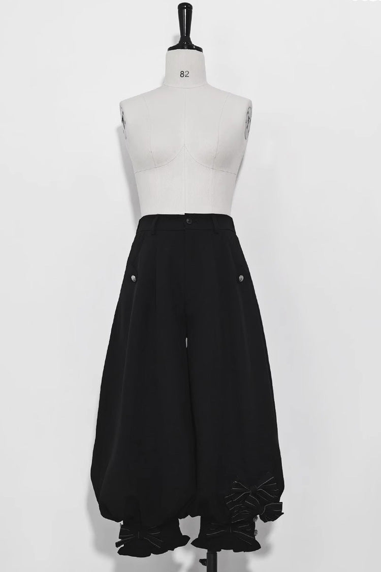 Black Secret Morning Paper Ouji Fashion Lolita Cropped Pants