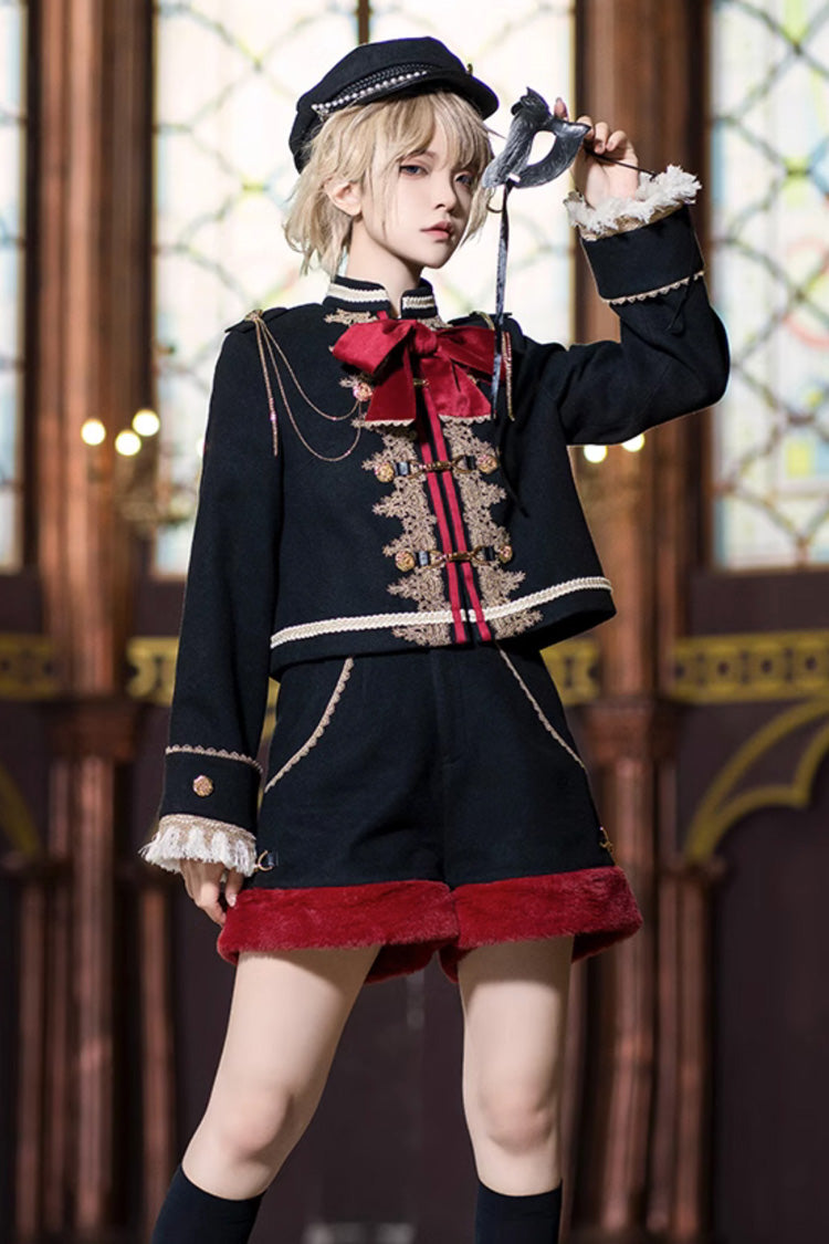 Red/Black Dark Baroque Classic Ouji Lolita Coat