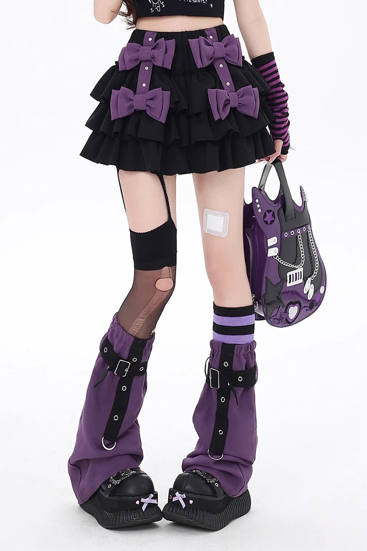 Kozaya Nana Triple-Layered Ruffle Bowknot Sweet Japanese Lolita Skirt 2 Colors