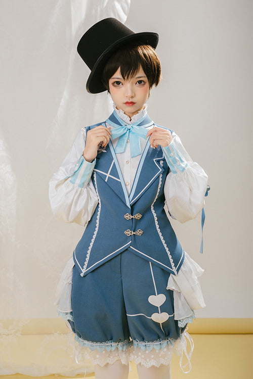 Alice Detective Retro Genuine Blue Ouji Lolita Shorts