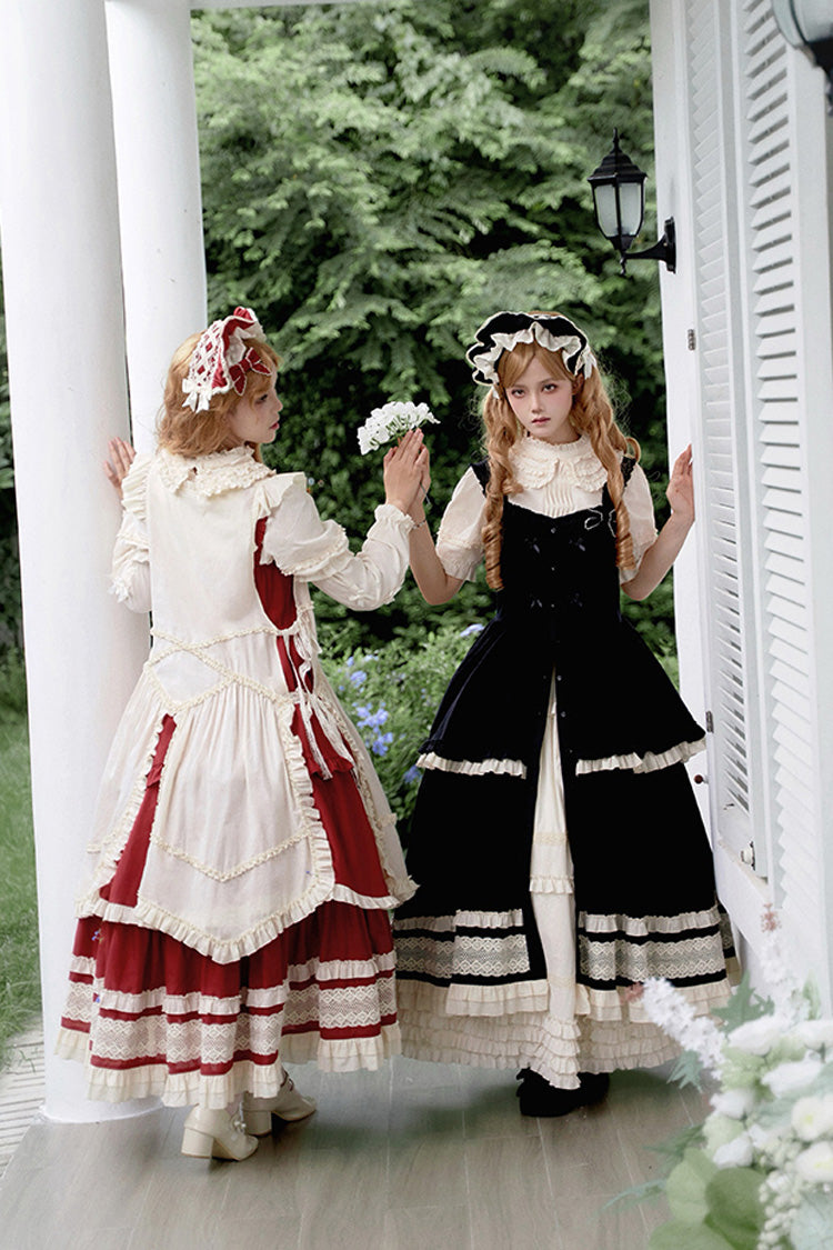 Black Lily Multi-Layered Ruffle Lace Classic Elegant Lolita Jsk Dress