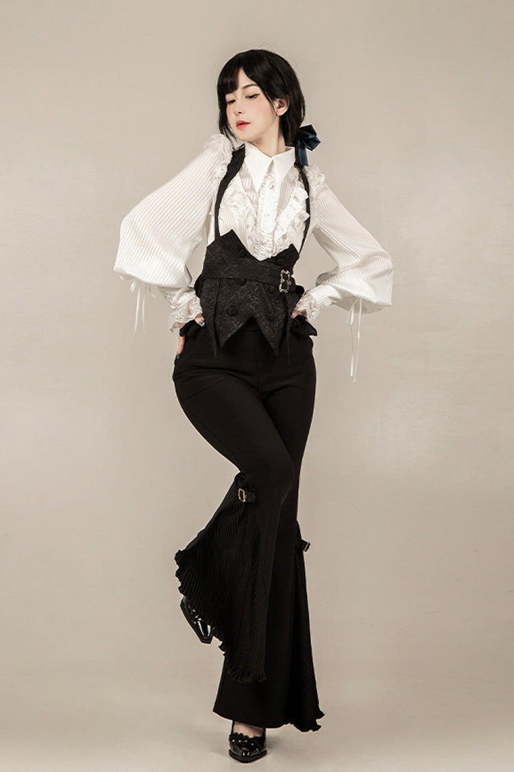 Black Gold Hunter Long Sleeves Pirate Style Gothic Long Pants