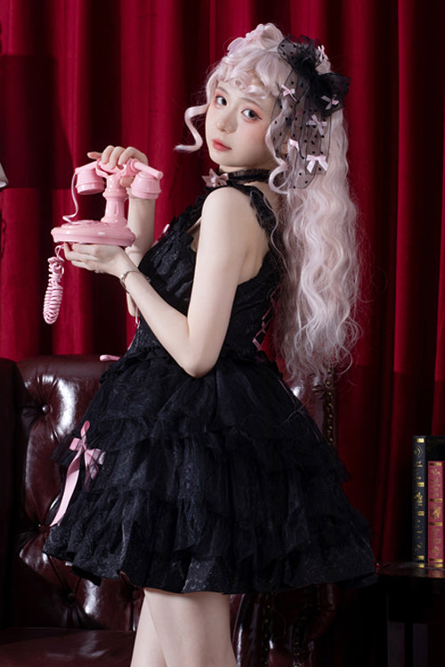 Love Overture Ruffled Bow High Waisted Sweet Lolita JSK Dress
