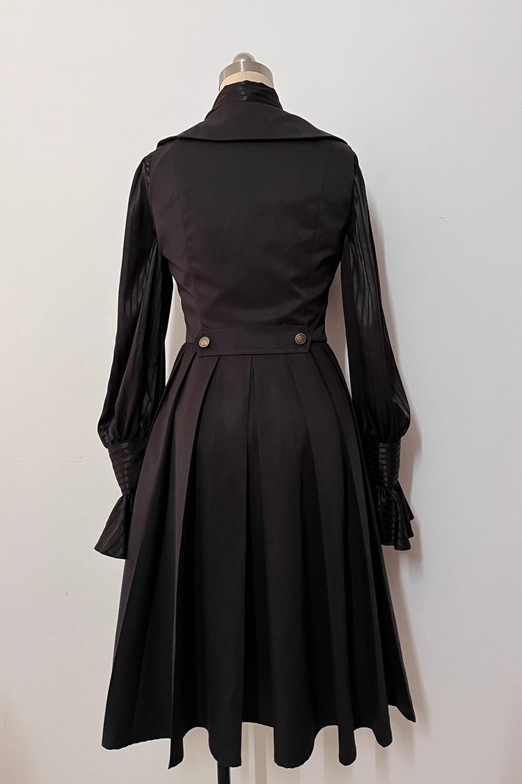 Black Moonstone Sleeveless Ruffle Ouji Gothic Prince Lolita Long Vest