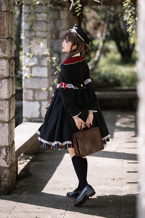 Magic Academy Witch Alchemy Long Sleeves Gothic Lolita OP Dress 4 Colors