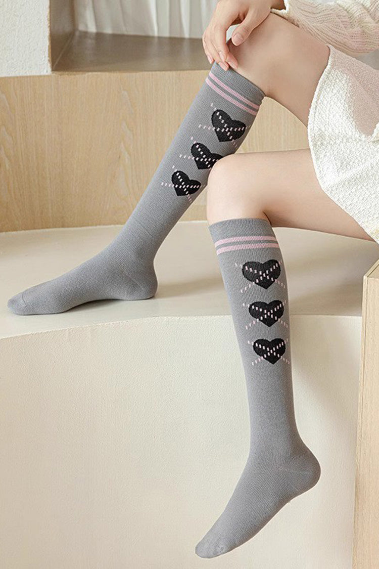 Pearl Knee-High Print Sweet Lolita Socks 4 Colors