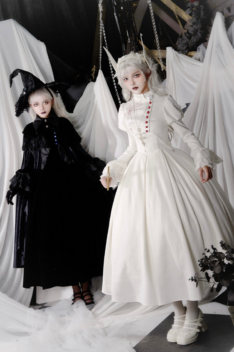 Night Poems Embroidery Fishbone Gothic Lolita Corset Dress 2 Colors