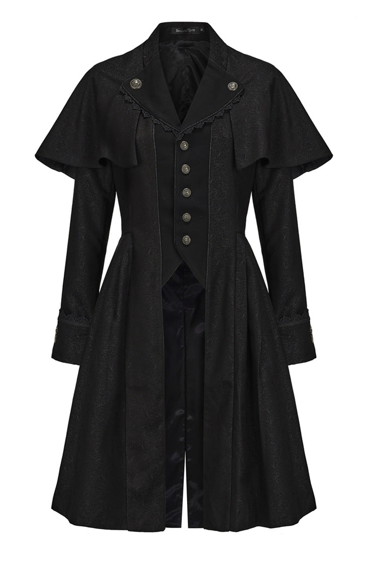 Black The Eternal Sea of Hope Long Sleeves Ouji Fashion Vintage Elegant Prince Lolita Long Coat