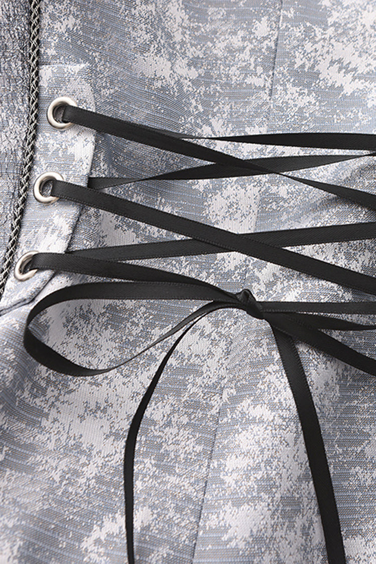 Grey The Eternal Treasure Route Sleeveless Vintage Elegant Prince Handsome Ouji Lolita Long Coat