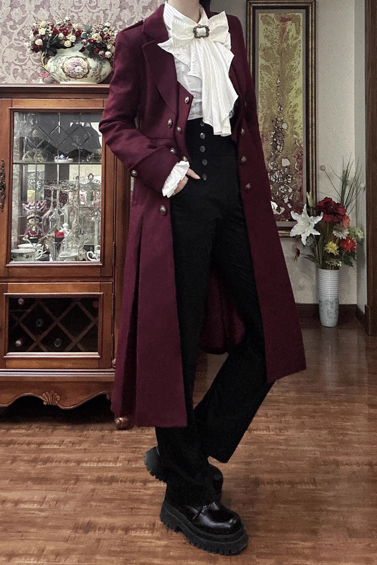Paranoid's Punishment  Wool Long Sleeves Slim Gothic Lolita Trench Coat 4 Colors