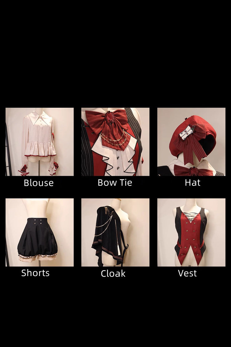 Multi-Color Natural Philosophy Long Sleeves Ruffle Bowknot College Style Prince Gorgeous Ouji Lolita Set