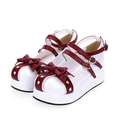 Round toe Lace Bowknot Sweet Lolita Shoes