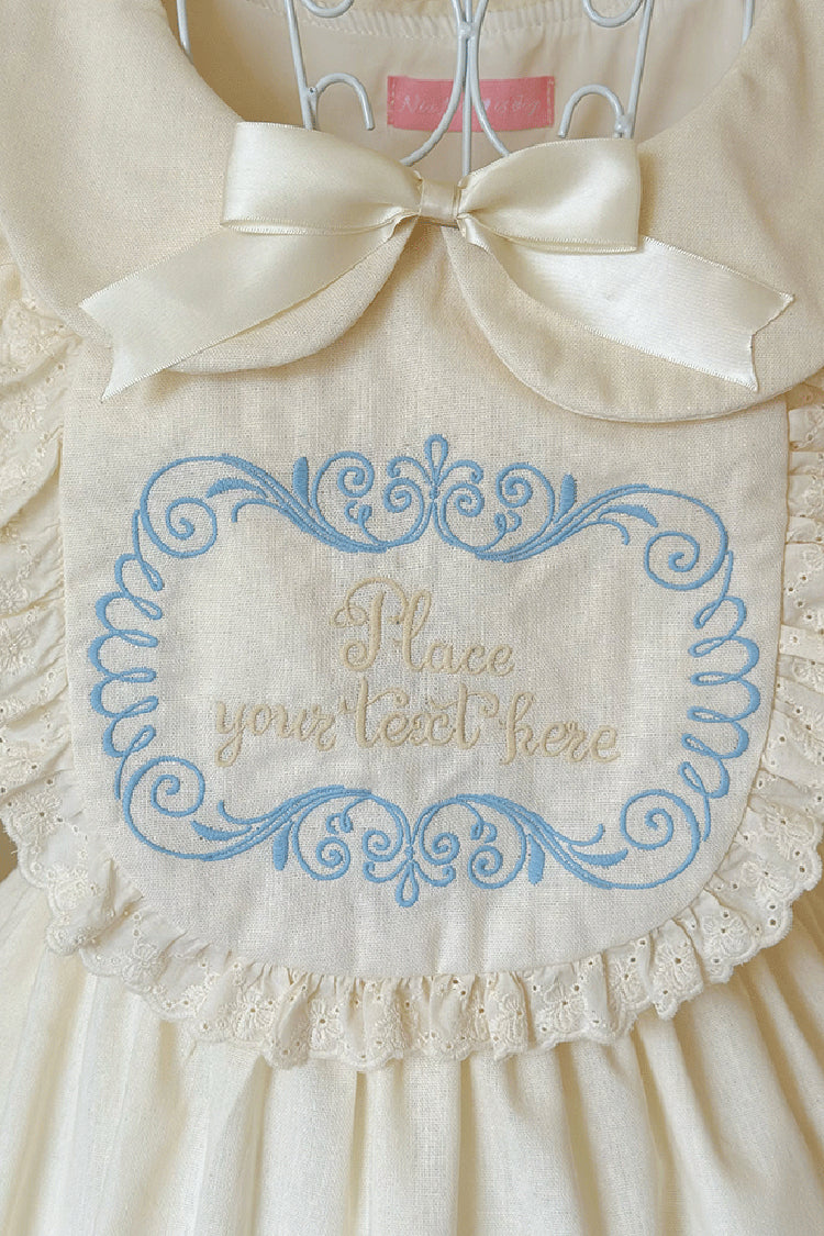 Apricot Sweet Dream Bunny Doll Collar Short Sleeves Ruffle Embroidery Bowknot Sweet Plus Size Lolita Dress