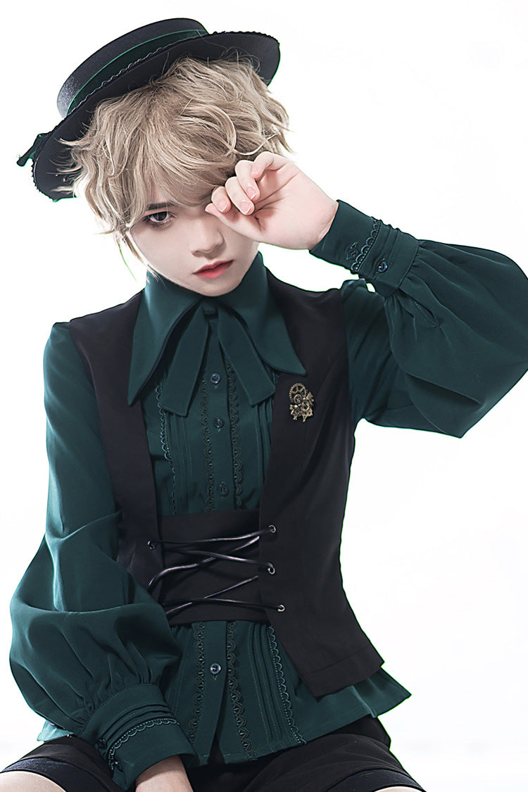 Black Gothic Vintage Elegant Ouji Fashion Lolita Blouse 4 Colors