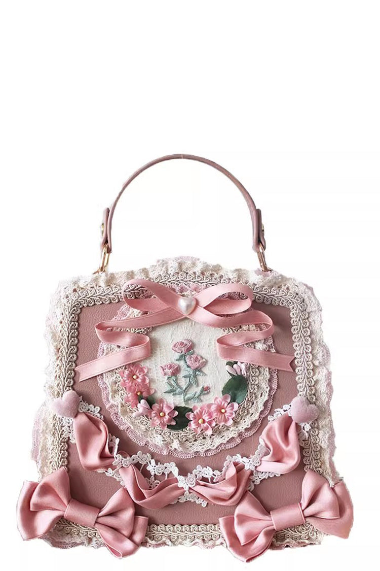 Four Seasons Floral Bowknot Lace Sweet Elegant Gorgeous Lolita Handbag 9 Colors