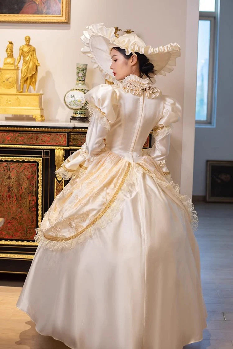 Champagne Medieval Court Cardigan Vintage Lolita Victorian Dress
