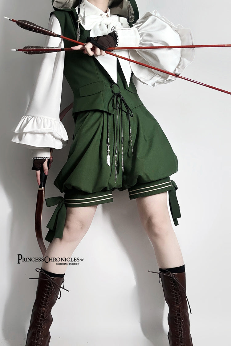 Green Rabbit Feather Sweet Prince Handsome Ouji Lolita Vest