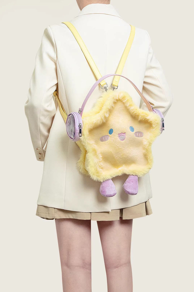 Yellow Plush Headphone Star Embroidered Cartoon Sweet Lolita Itabag