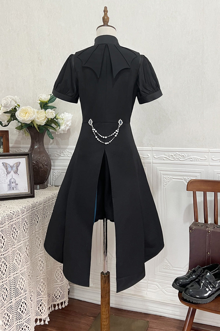 Black Deep Music Short Sleeves Gothic Elegant Ouji Lolita Four-piece Set