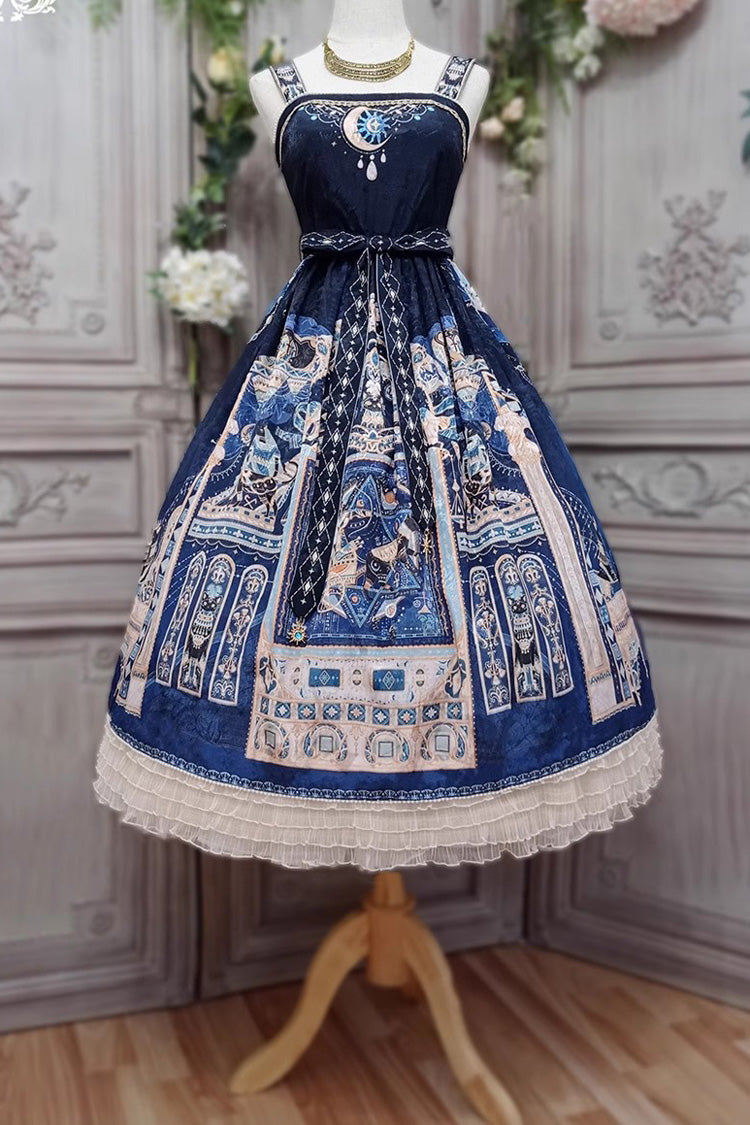 Dusk Best Egyptian Style Print Ruffle Gothic Lolita Dress 3 Colors