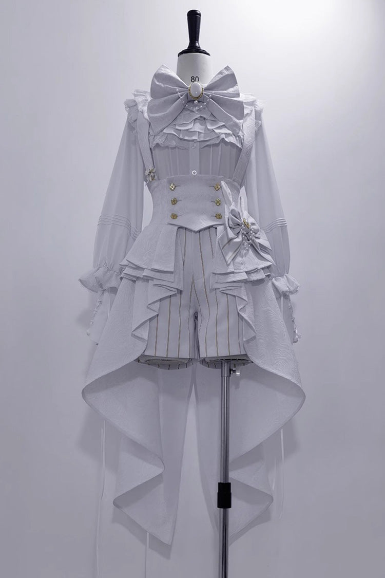 White Rabbit Theater Striped Print Ouji Fashion Handsome Lolita Shorts