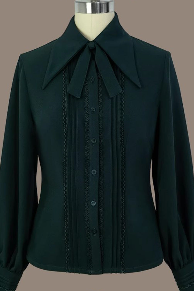 Black Gothic Vintage Elegant Ouji Fashion Lolita Blouse 4 Colors