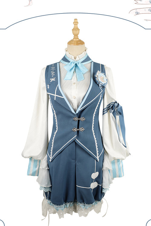 Alice Detective Retro Genuine Blue Ouji Lolita Shorts