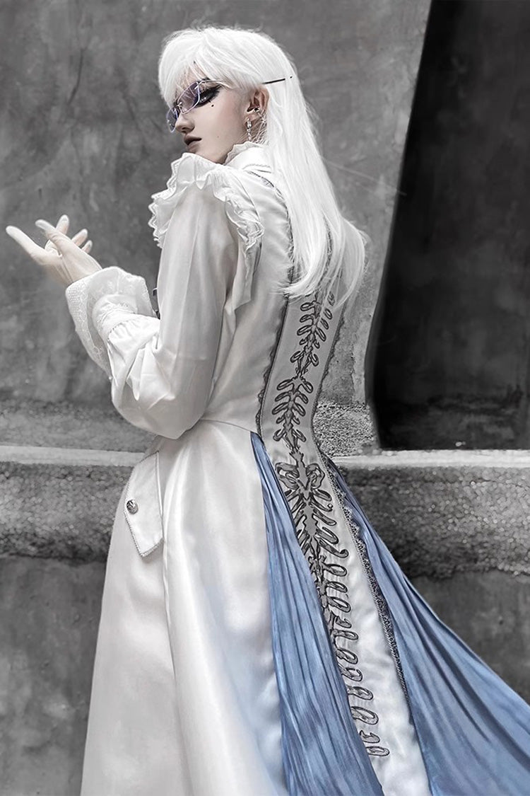 White Mermaid Bone Embroidery Ouji Fashion Handsome Lolita Long Pants