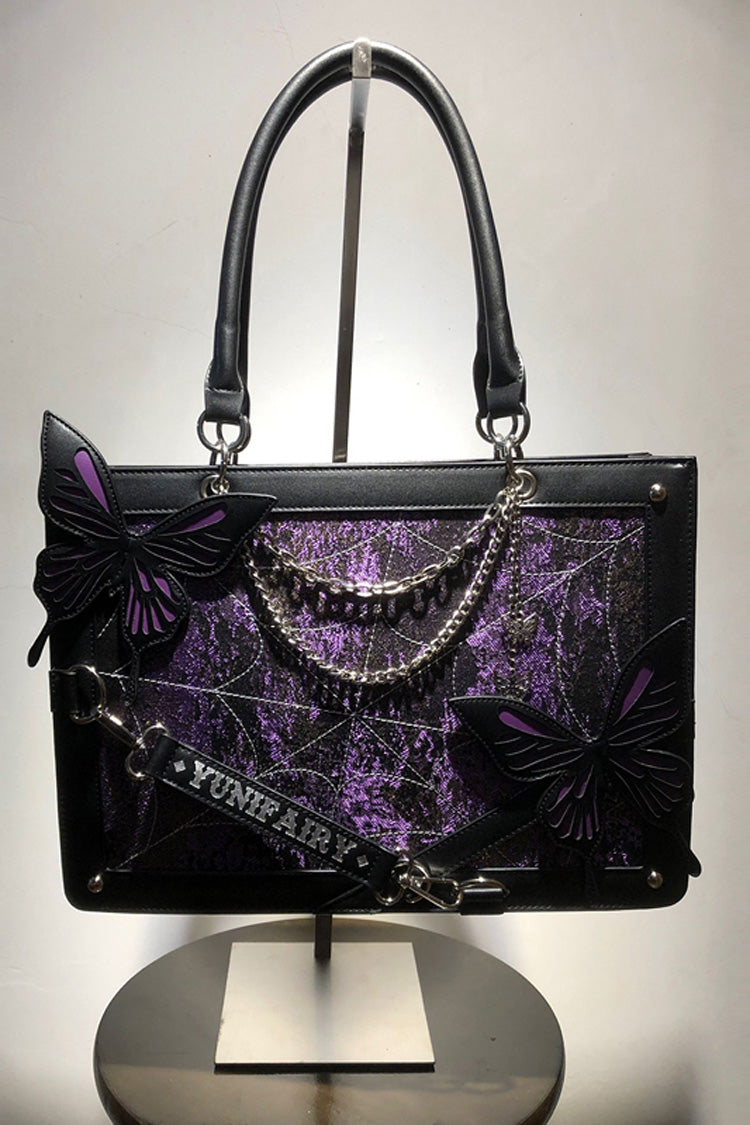 Maze Butterfly Print Gothic Lolita Shoulder Itabag 3 Colors