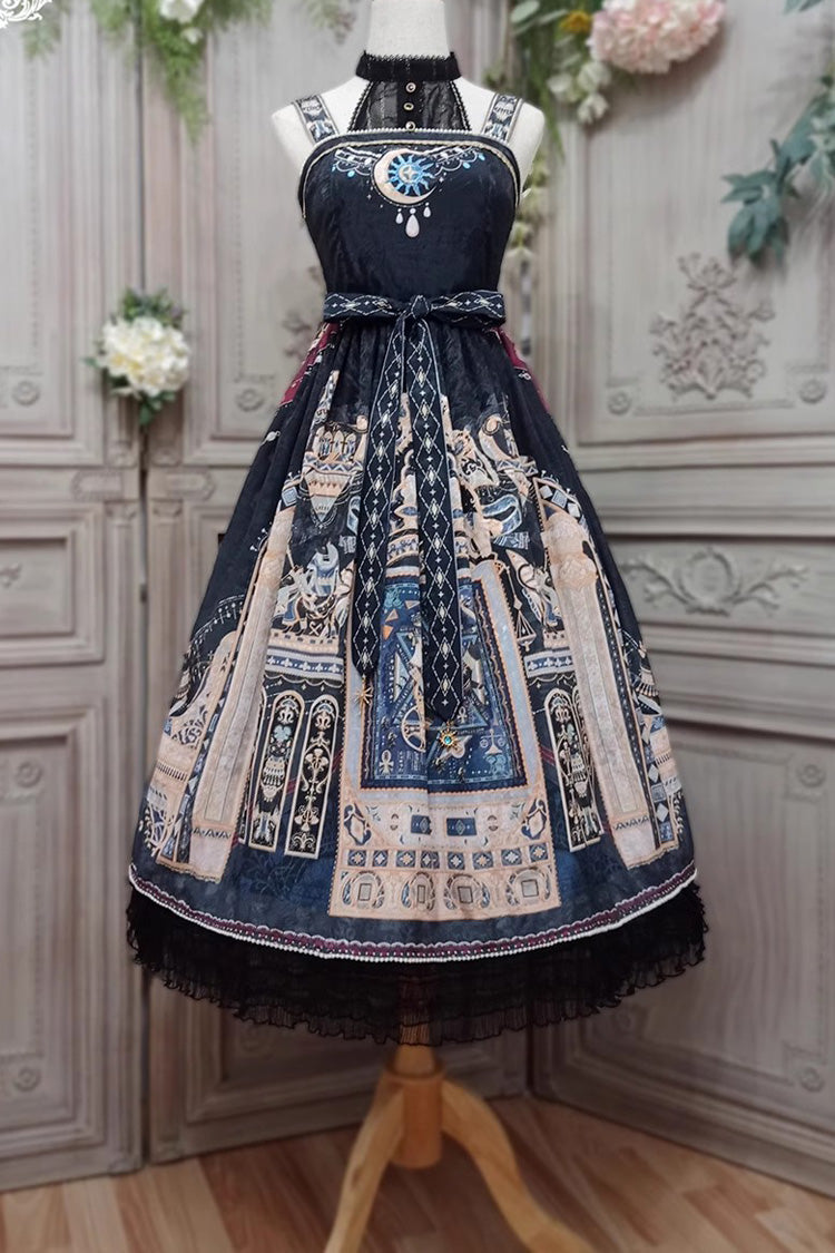 Dusk Best Egyptian Style Print Ruffle Gothic Lolita Dress 3 Colors