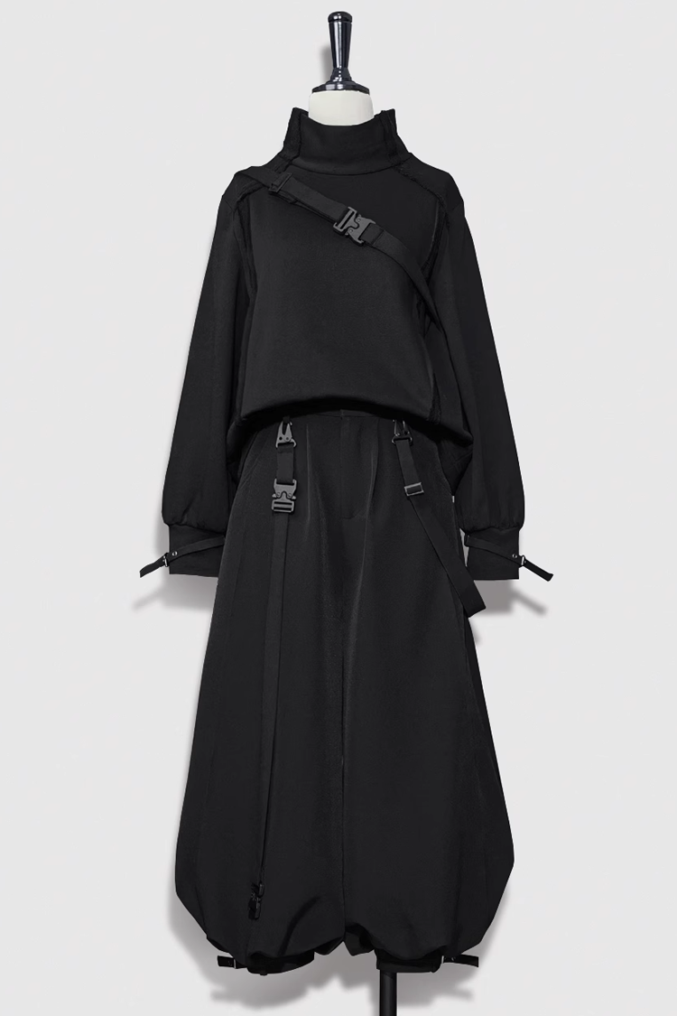 Black Functional Rabbit Cool and Handsome Ouji Lolita Top
