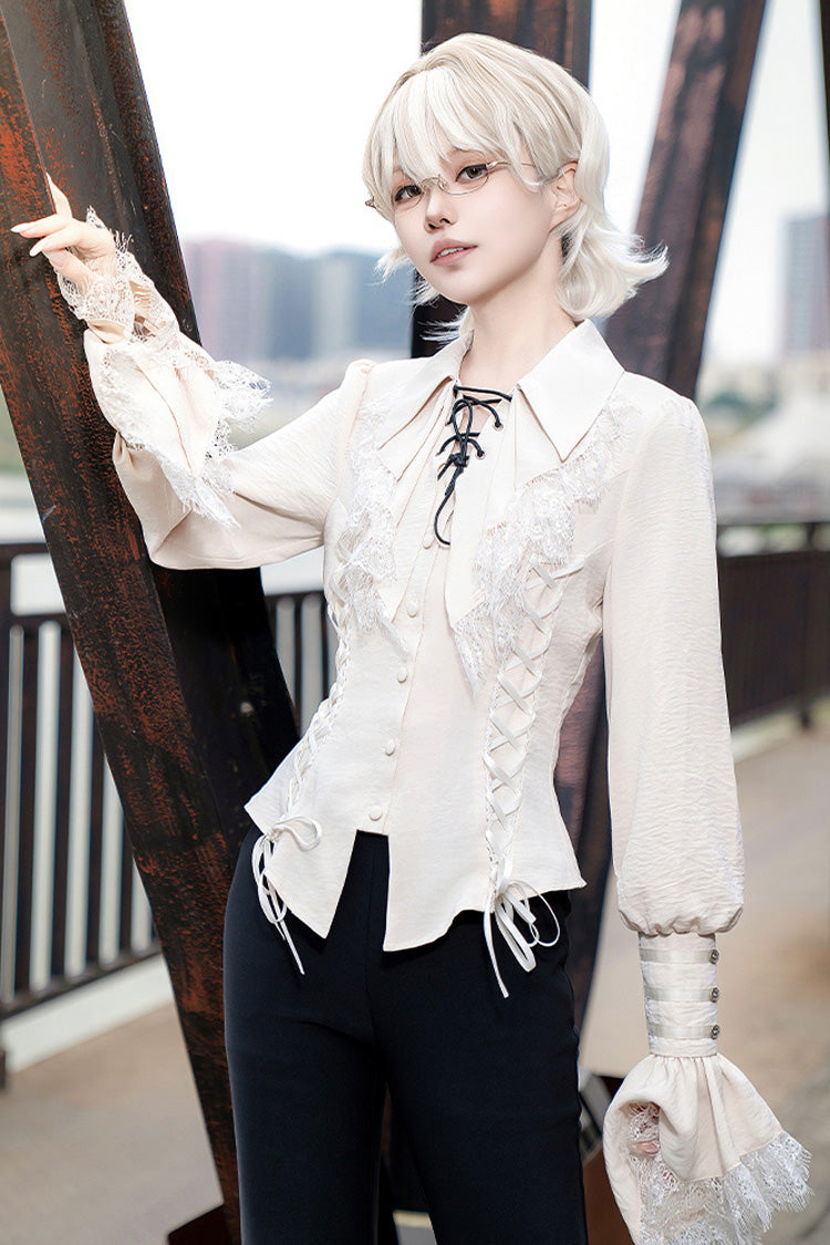 Black Gold Hunter Long Sleeves Pirate Style Gothic Long Pants